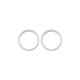 Apple iPhone 11, 12, 12 Mini - Rear Camera Lens Frame (White) - 2pcs