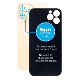 Apple iPhone 12 Pro Max - Rear Housing Glass with Bigger Camera Hole (Gold)