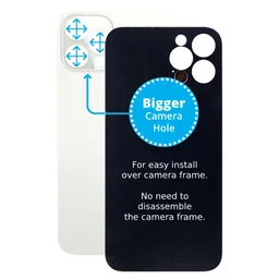 Apple iPhone 12 Pro Max - Rear Housing Glass with Bigger Camera Hole (Silver)