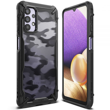 Ringke - Fusion X case for Samsung Galaxy A32 5G, black camouflage