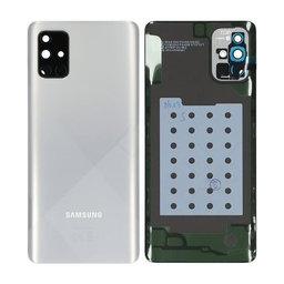 Samsung Galaxy A71 A715F - Battery Cover (Haze Crush Silver) - GH82-22112E Genuine Service Pack