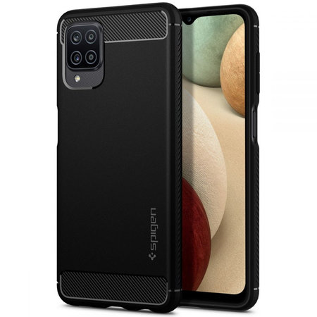 Spigen - Rugged Armor Case for Samsung Galaxy A12, black