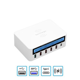 WLX-818F USB Service Charging Station with USB 3.0 and USB-C