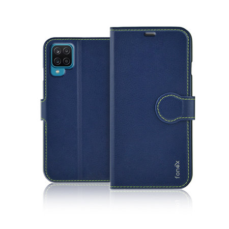 Fonex - Book Identity Case for Samsung Galaxy A12, blue