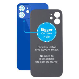Apple iPhone 12 - Rear Housing Glass with Bigger Camera Hole (Blue)