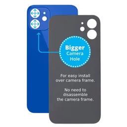 Apple iPhone 12 - Rear Housing Glass with Bigger Camera Hole (Blue)