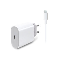 Fonex - USB-C Charging Adapter + USB-C / Lightning Cable, 20W, White