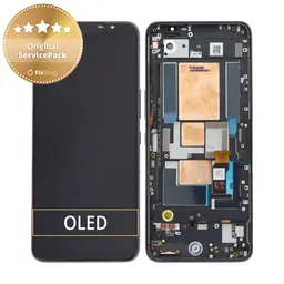 Asus ROG Phone 5 ZS673KS - LCD Display + Touch Screen + Frame (Phantom Black) - 90AI0051-R20021 Genuine Service Pack