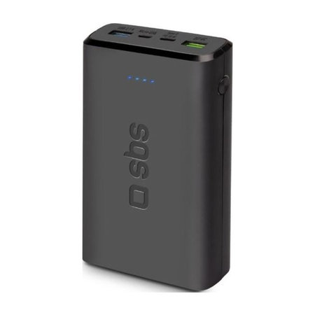 SBS - PowerBank 20 000 mAh, 2x USB, USB-C, Micro-USB, black
