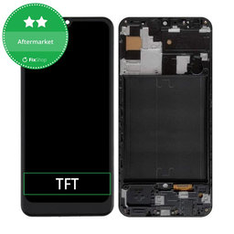 Samsung Galaxy A50 A505F - LCD Display + Touch Screen + Frame (Black) TFT