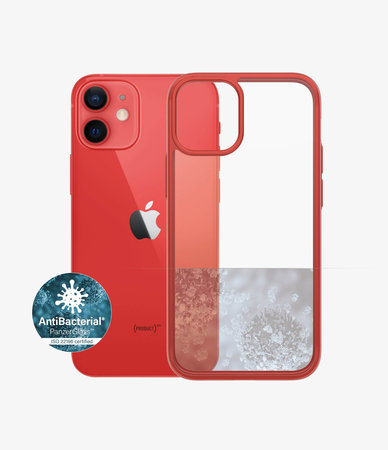 PanzerGlass - Case ClearCase AB for iPhone 12 mini, red
