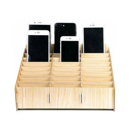 24 Mobile Phones Storage Box for Workshop (Wooden)