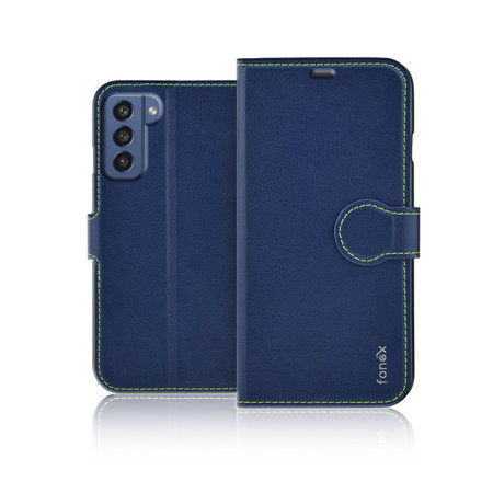 Fonex - Book Identity Case for Samsung Galaxy S21 FE, blue