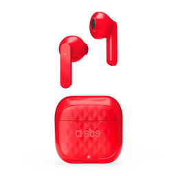 SBS - TWS Air Free Wireless Headphones with charging case 250 mAh, red