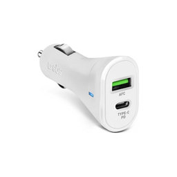 SBS - Car Charger USB-C PowerDelivery 20W, USB 18W, white