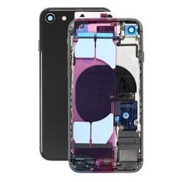 Apple iPhone SE (2nd Gen 2020) - Rear Housing with Small Parts (Black)