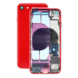 Apple iPhone SE (2nd Gen 2020) - Rear Housing with Small Parts (Red)