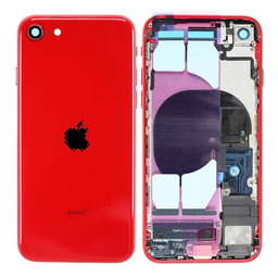 Apple iPhone SE (2nd Gen 2020) - Rear Housing with Small Parts (Red)