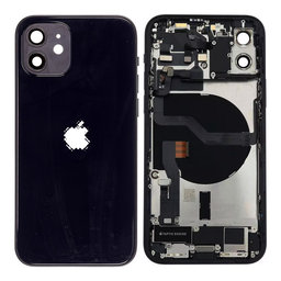 Apple iPhone 12 - Rear Housing with Small Parts (Black)