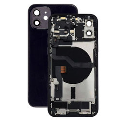 Apple iPhone 12 - Rear Housing with Small Parts (Black)