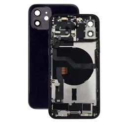 Apple iPhone 12 - Rear Housing with Small Parts (Black)