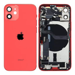 Apple iPhone 12 Mini - Rear Housing with Small Parts (Red)