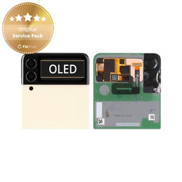 Samsung Galaxy Z Flip 3 F711B - LCD Display + Touch Screen + Frame (External) (Cream) - GH97-26773B Genuine Service Pack