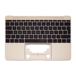 Apple MacBook 12" A1534 (Early 2015 - Mid 2017) - Top Keyboard Frame + Keyboard UK (Gold)