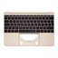 Apple MacBook 12" A1534 (Early 2015 - Mid 2017) - Top Keyboard Frame + Keyboard UK (Gold)