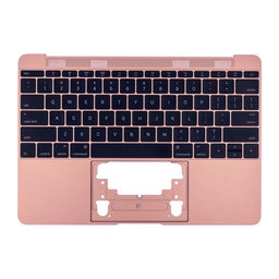 Apple MacBook 12" A1534 (Early 2015 - Mid 2017) - Top Keyboard Frame + Keyboard US (Rose Gold)