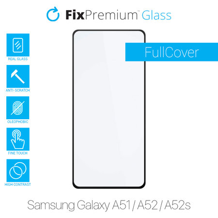 FixPremium FullCover Glass - Tempered Glass for Samsung Galaxy A51, A52 & A52s