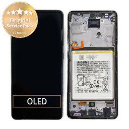 Samsung Galaxy A52s 5G A528B - LCD Display + Touch Screen + Frame + Battery (Awesome White) - GH82-26912D, GH82-26909D Genuine Service Pack