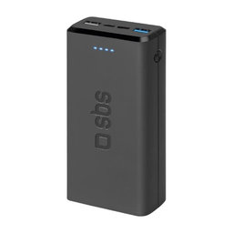 SBS - PowerBank 20 000 mAh, 2x USB, 2,1A, black