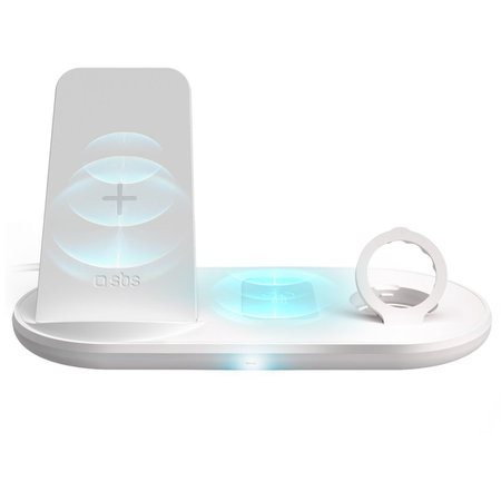 SBS - Wireless Charger 3in1, QI, white