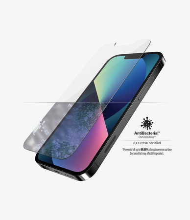 PanzerGlass - Tempered Glass Standard Fit AB for iPhone 13, 13 Pro & 14, transparent