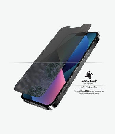 PanzerGlass - Tempered Glass Standard Fit Privacy AB for iPhone 13, 13 Pro & 14, transparent
