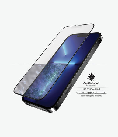 PanzerGlass - Tempered Glass Case Friendly Anti-Glare AB for iPhone 13 Pro Max & 14 Plus, black