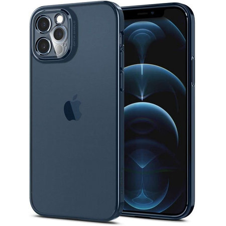 Spigen - Optik Crystal Case for iPhone 12 Pro, chrome blue