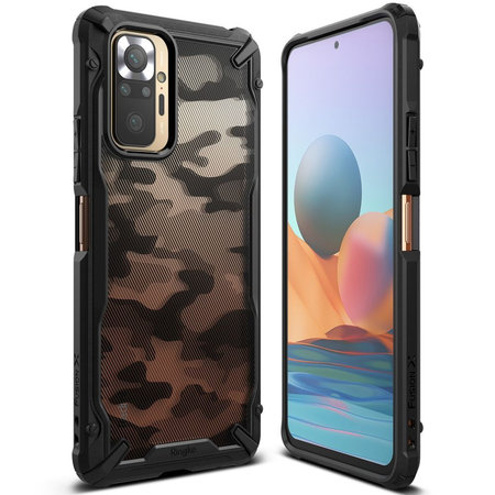 Ringke - Fusion X case for Xiaomi Redmi Note 10 Pro, black camouflage