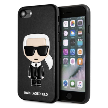 Karl Lagerfeld - Full Body Iconic Case for iPhone SE 2020/8/7, black