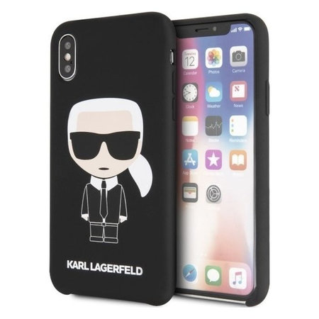 Karl Lagerfeld - Full Body Iconic Hard Case for iPhone X/Xs, black