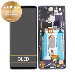 Sony Xperia 1 III - LCD Display + Touch Screen + Frame (Purple) - A5032175A Genuine Service Pack