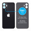 Apple iPhone 12 Mini - Rear Housing Glass with Bigger Camera Hole (Black)