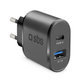SBS - 10W Charging Adapter USB, USB-C, black