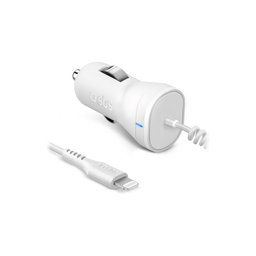 SBS - Car Charger Lightning, white