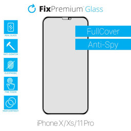 FixPremium Privacy Anti-Spy Glass - Tempered Glass for iPhone X, Xs & 11 Pro
