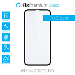 FixPremium FullCover Glass - Tempered Glass for iPhone X, Xs & 11 Pro