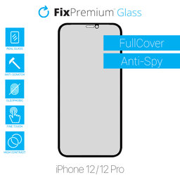 FixPremium Privacy Anti-Spy Glass - Tempered Glass for iPhone 12 & 12 Pro