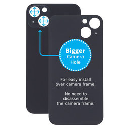 Apple iPhone 13 - Rear Housing Glass with Bigger Camera Hole (Midnight)