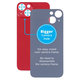 Apple iPhone 13 - Rear Housing Glass with Bigger Camera Hole (Red)